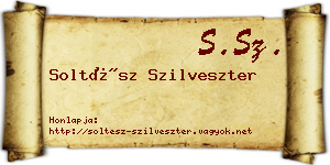 Soltész Szilveszter névjegykártya